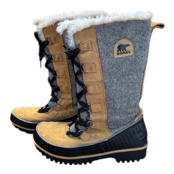 Sorel Shoes - Sorel TIVOLI HIGH II Gray Tag Suede Winter Boots NL2330-373 Womens Size 8 GUC